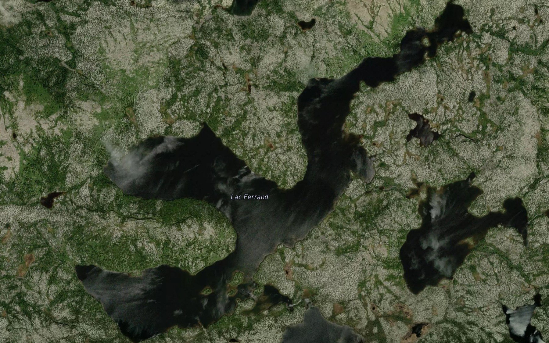 Satellite map of the Lac Ferrand