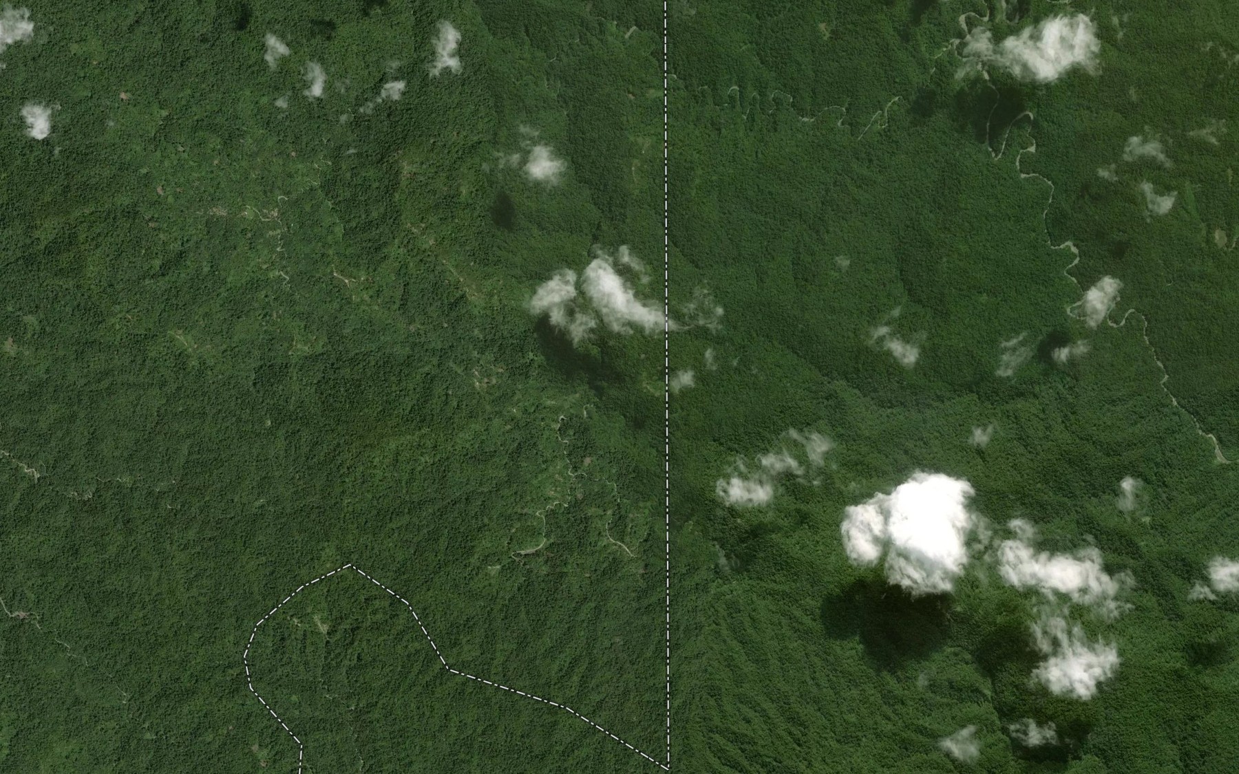Satellite map of the Ulaiba Creek