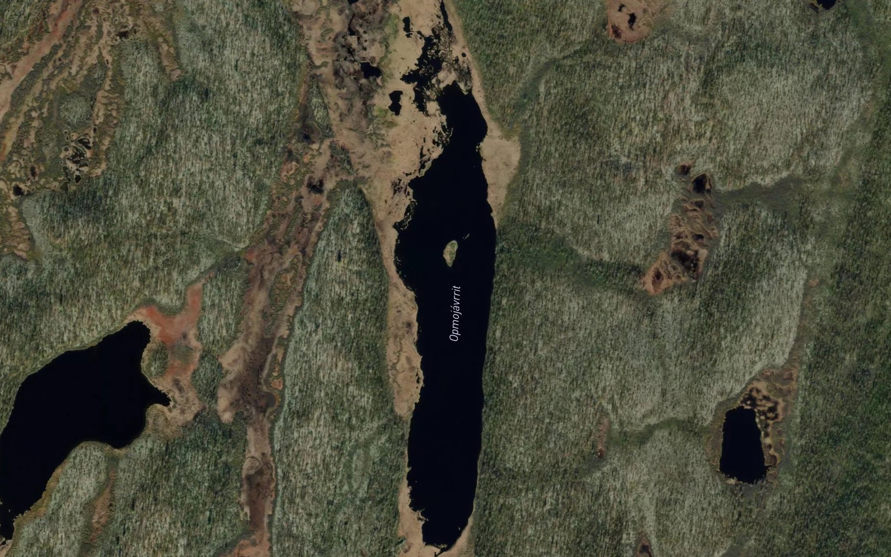 Satellite map of the Opmojavrrit