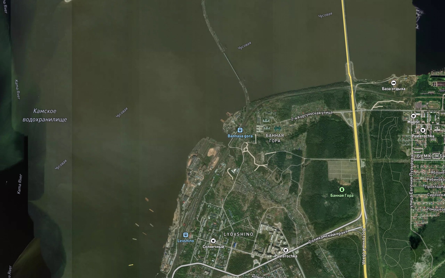 Satellite map of the Bannyy
