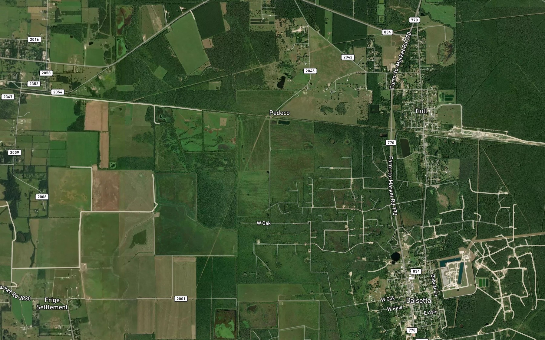 Satellite map of the Walker Marsh
