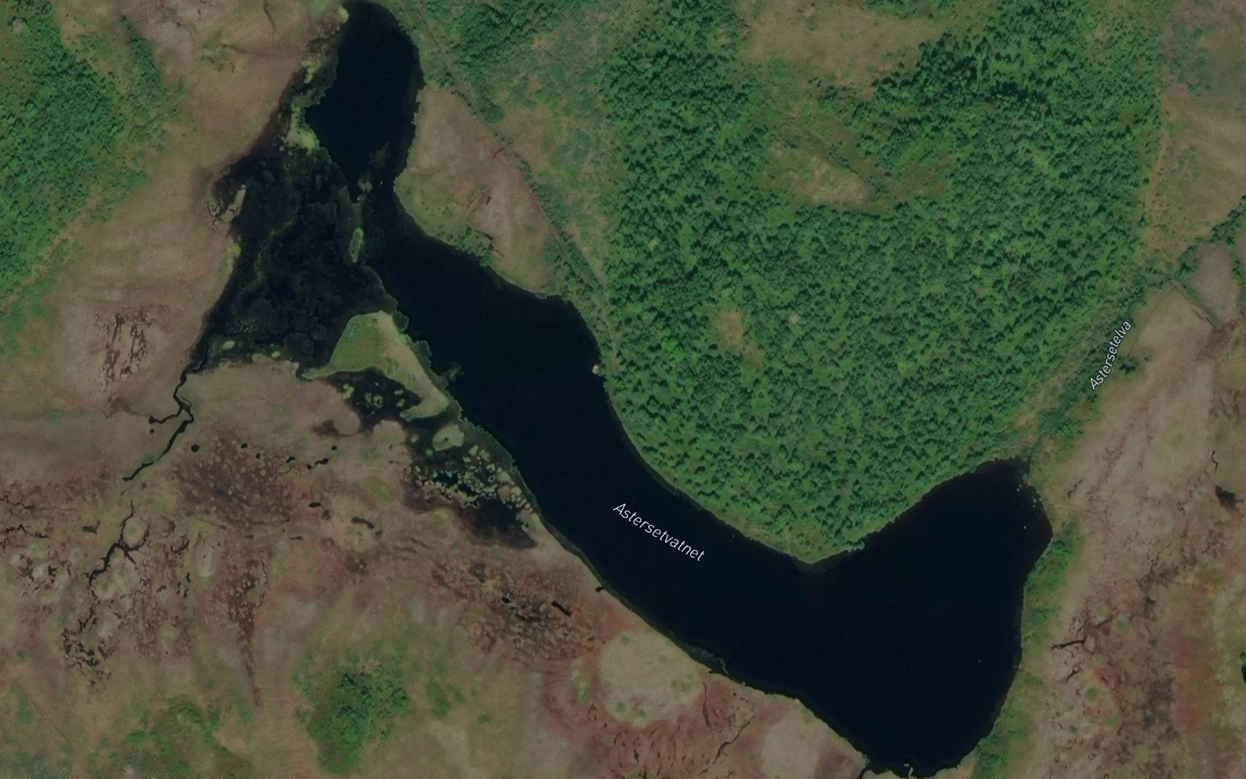 Satellite map of the Astersetvatnet