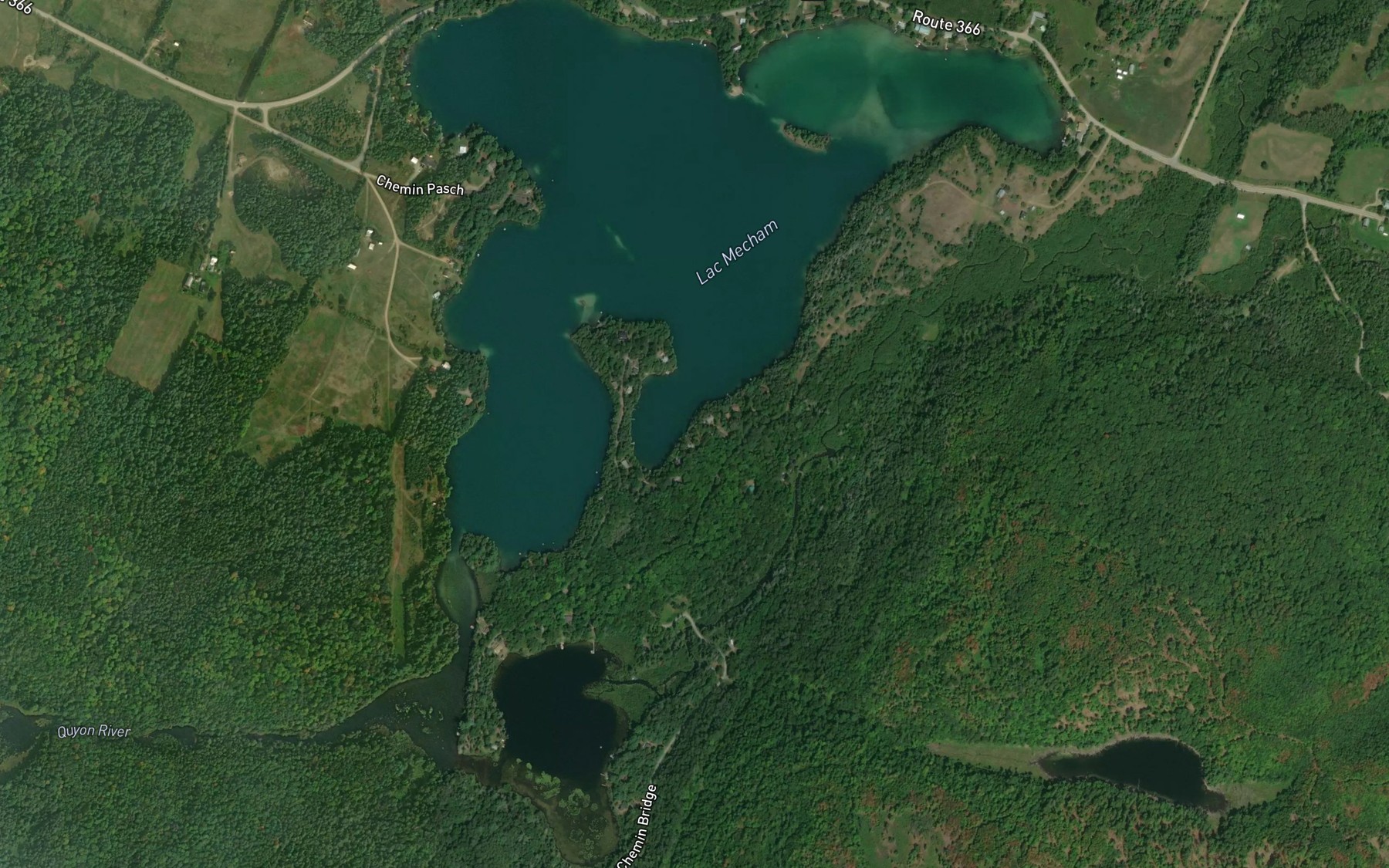 Satellite map of the Lac Mecham