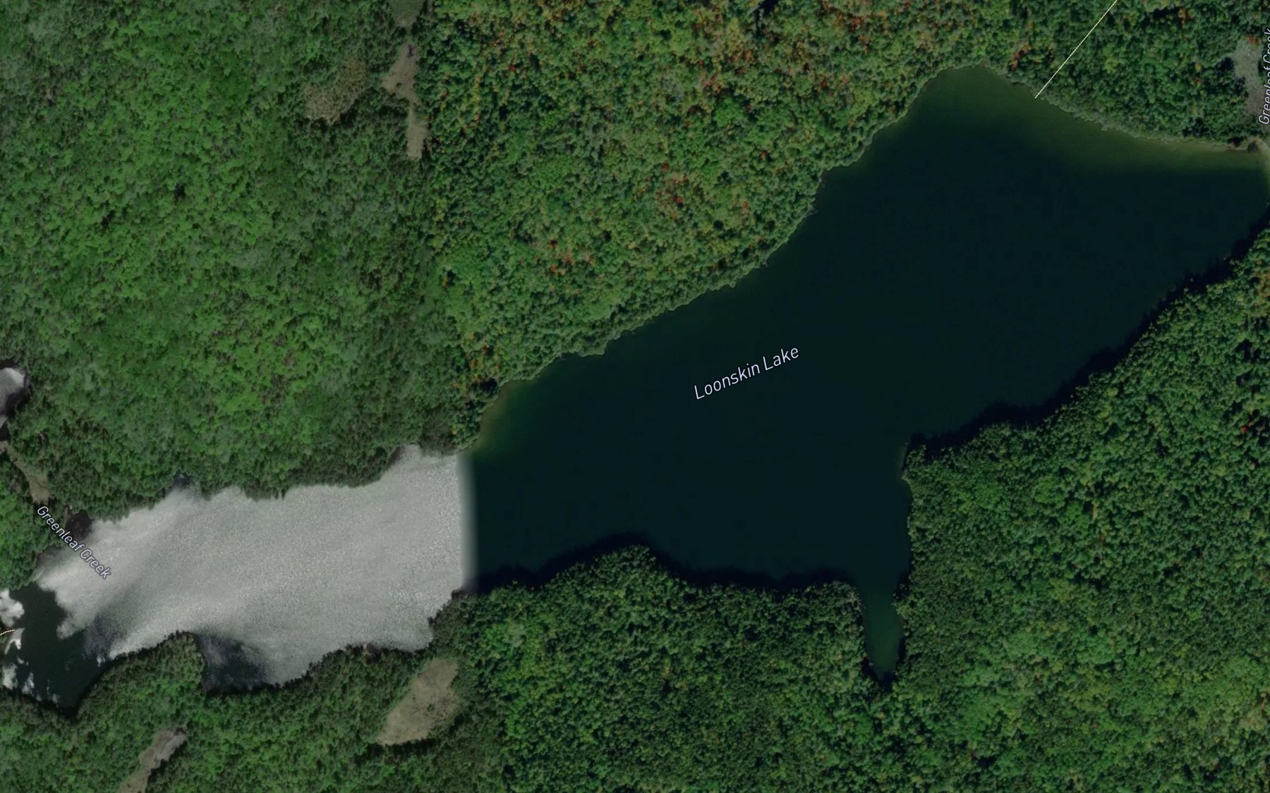 Satellite map of the Loonskin Lake
