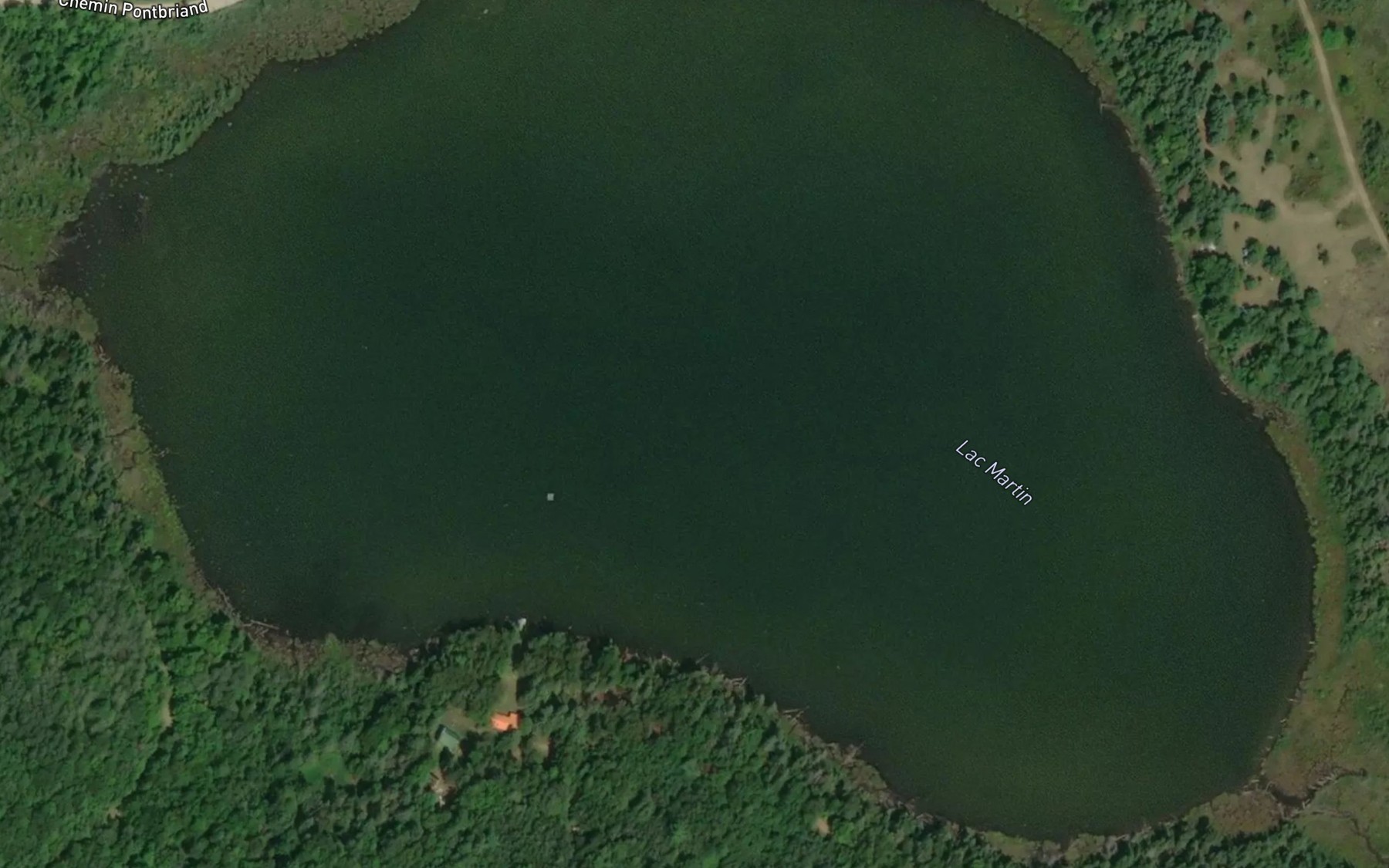 Satellite map of the Lac Martin