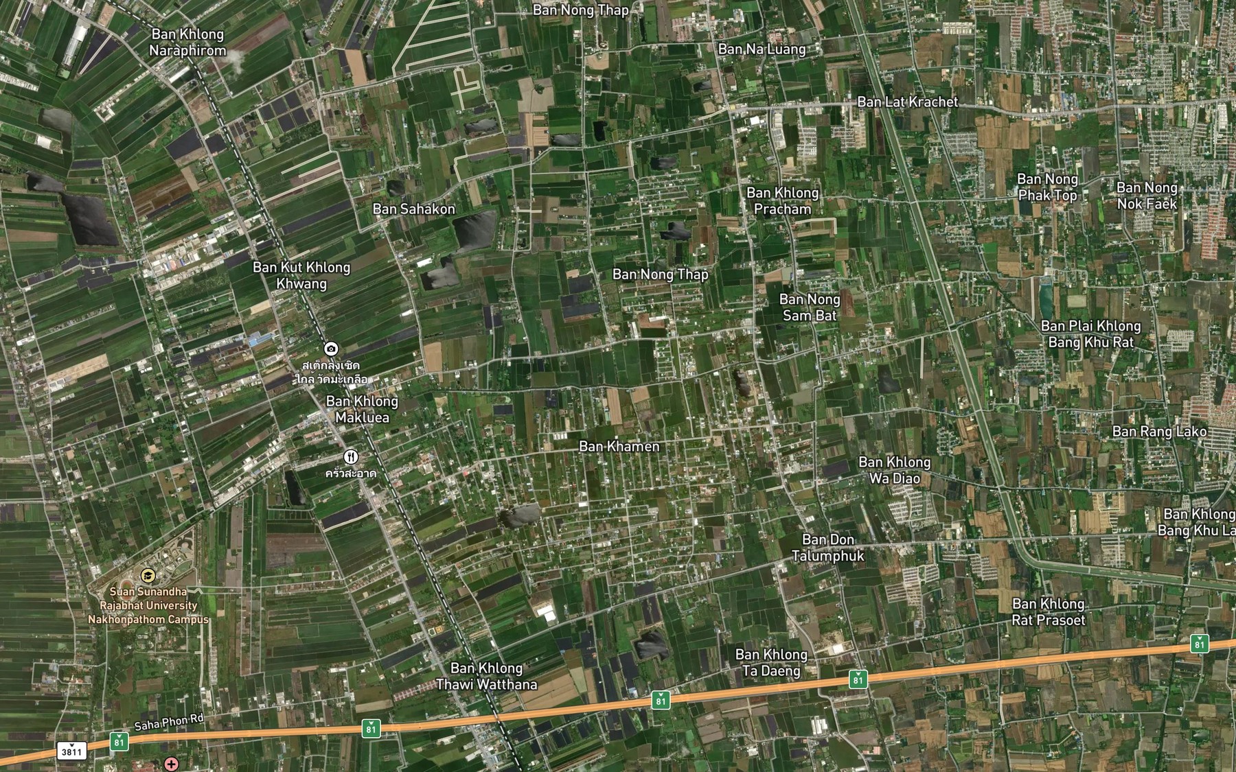 Satellite map of the Khlong Kamnan Chuen