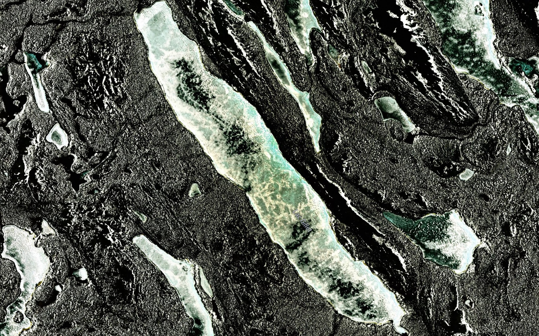 Satellite map of the Lac Gillet