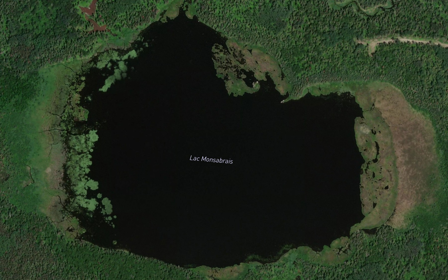 Satellite map of the Lac Monsabrais