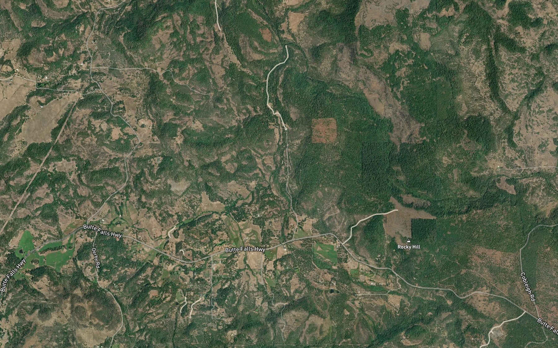 Satellite map of the Neil Creek