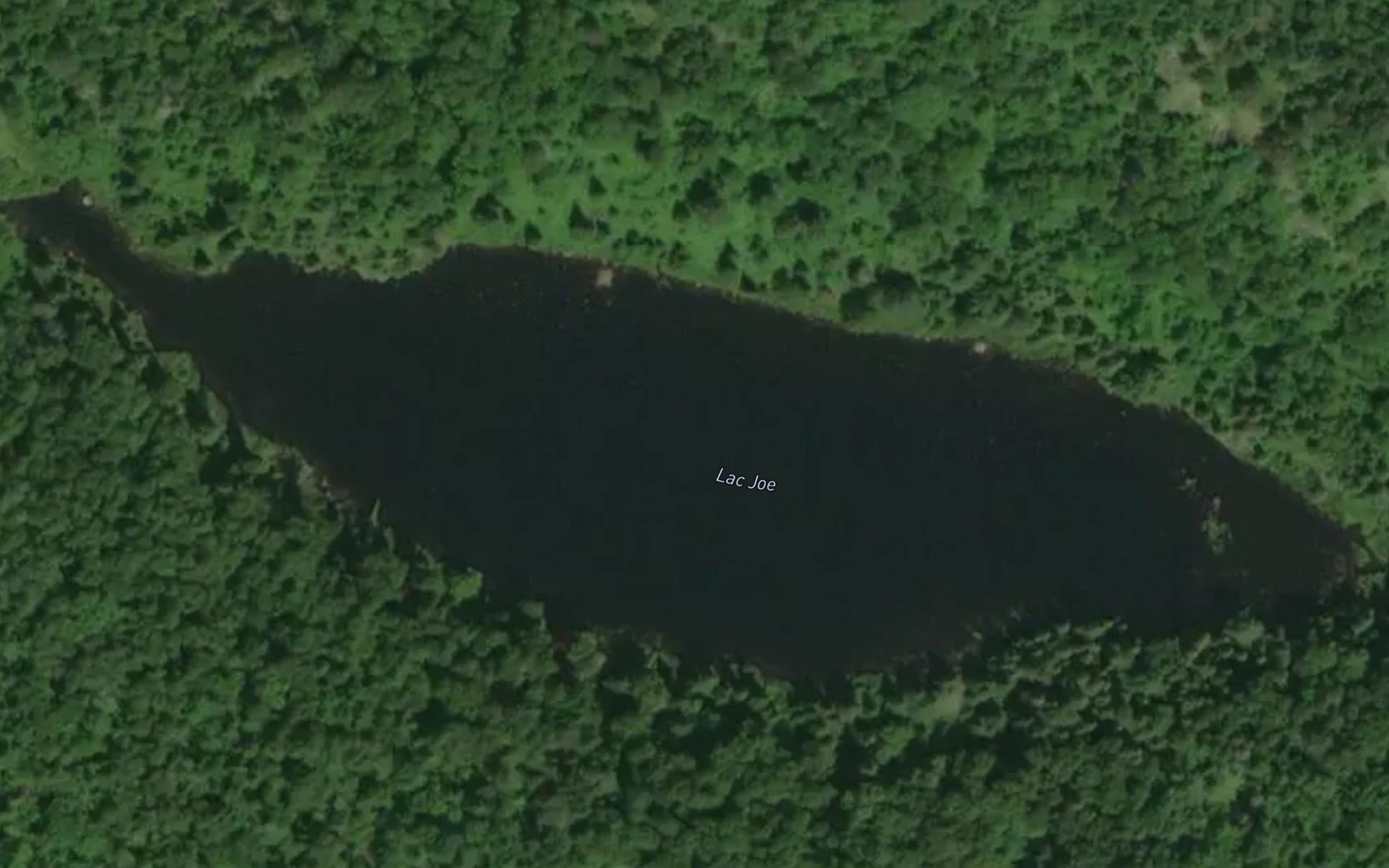 Satellite map of the Lac Joe