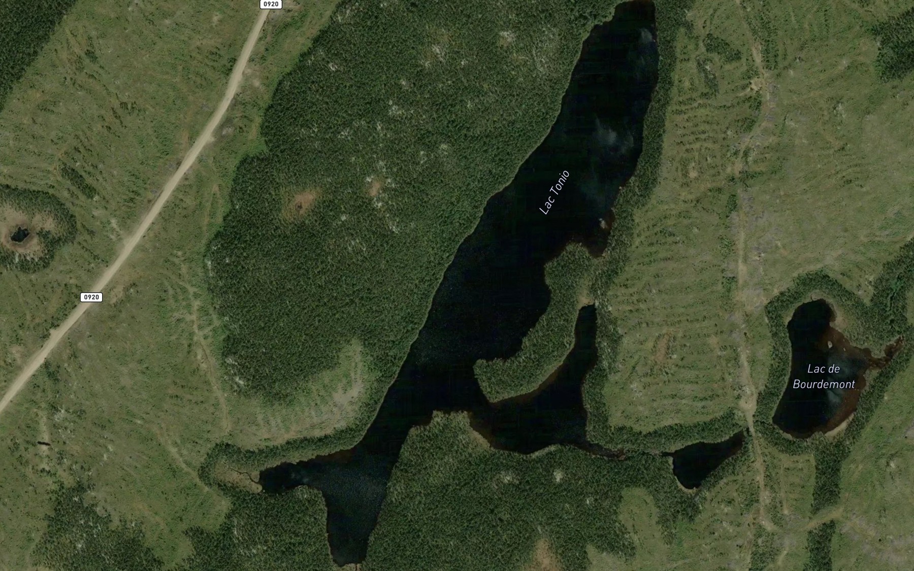 Satellite map of the Lac Tonio