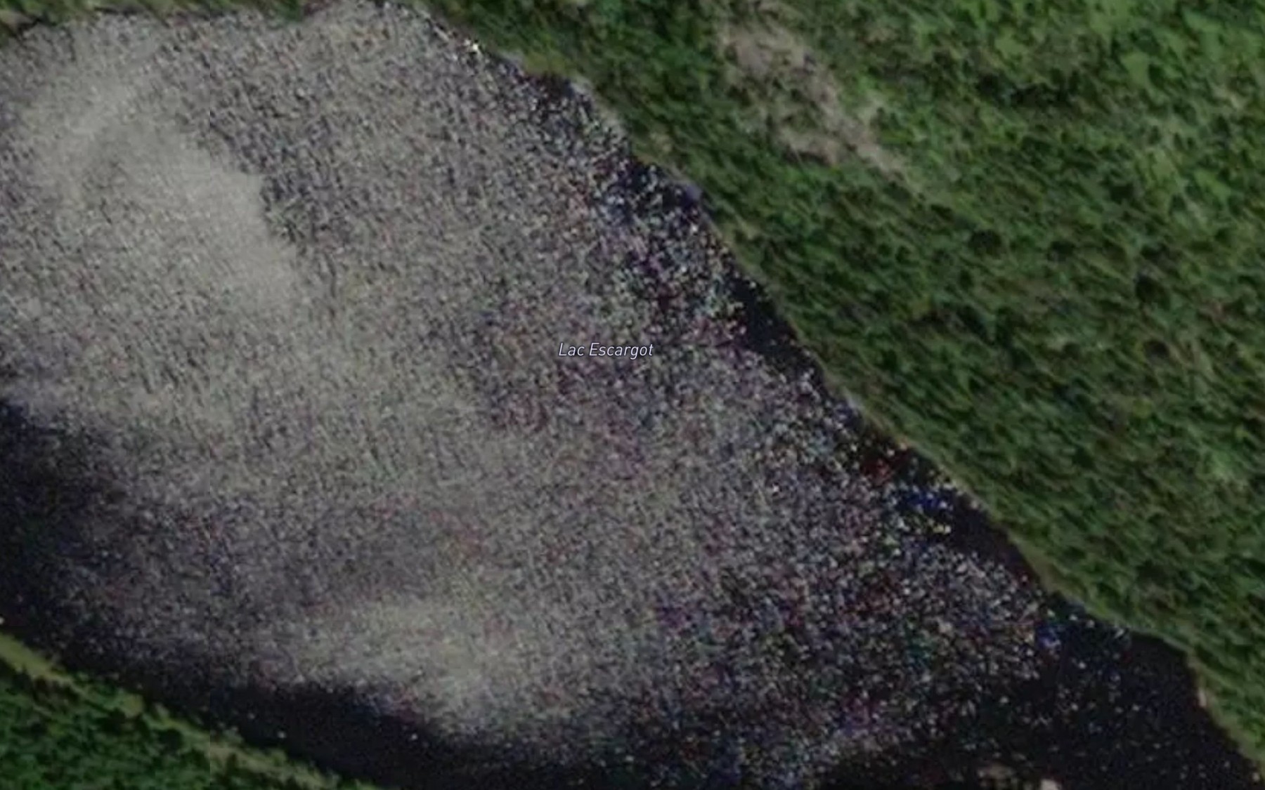 Satellite map of the Lac Escargot