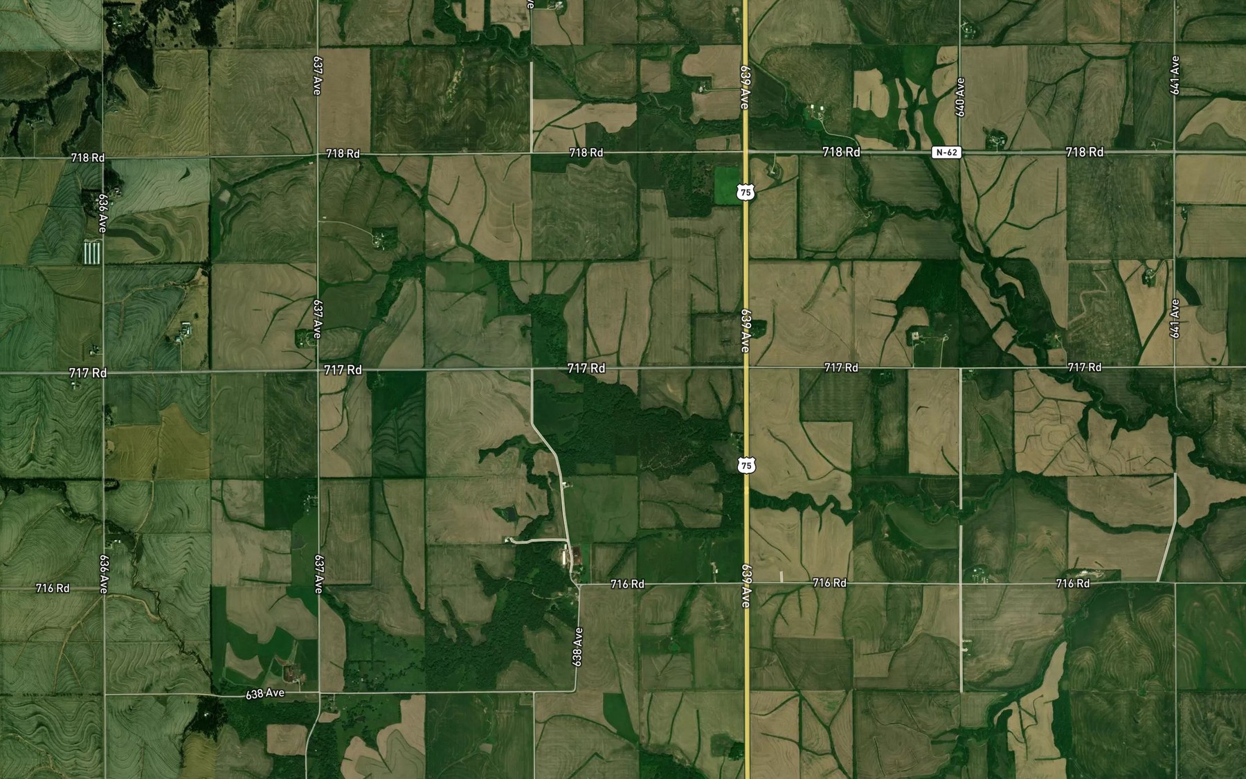 Satellite map of the Porter Branch