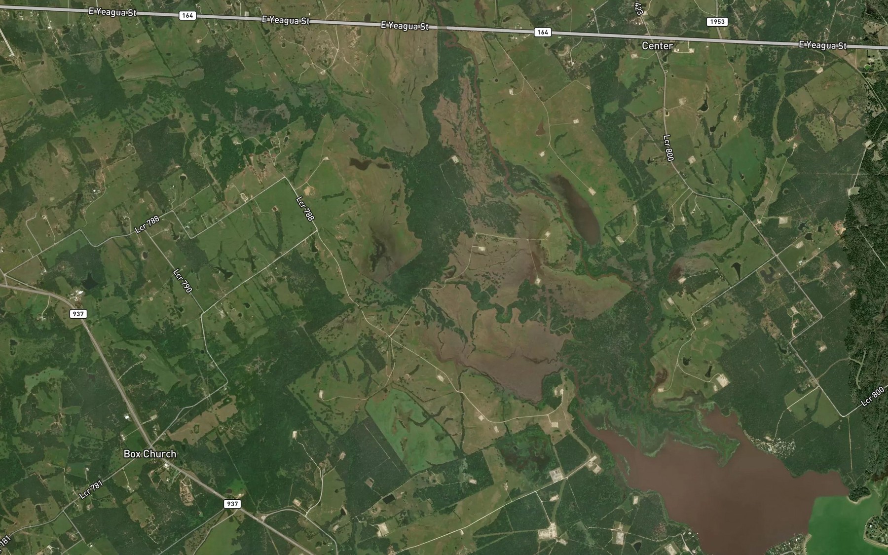 Satellite map of the Montgomery Creek