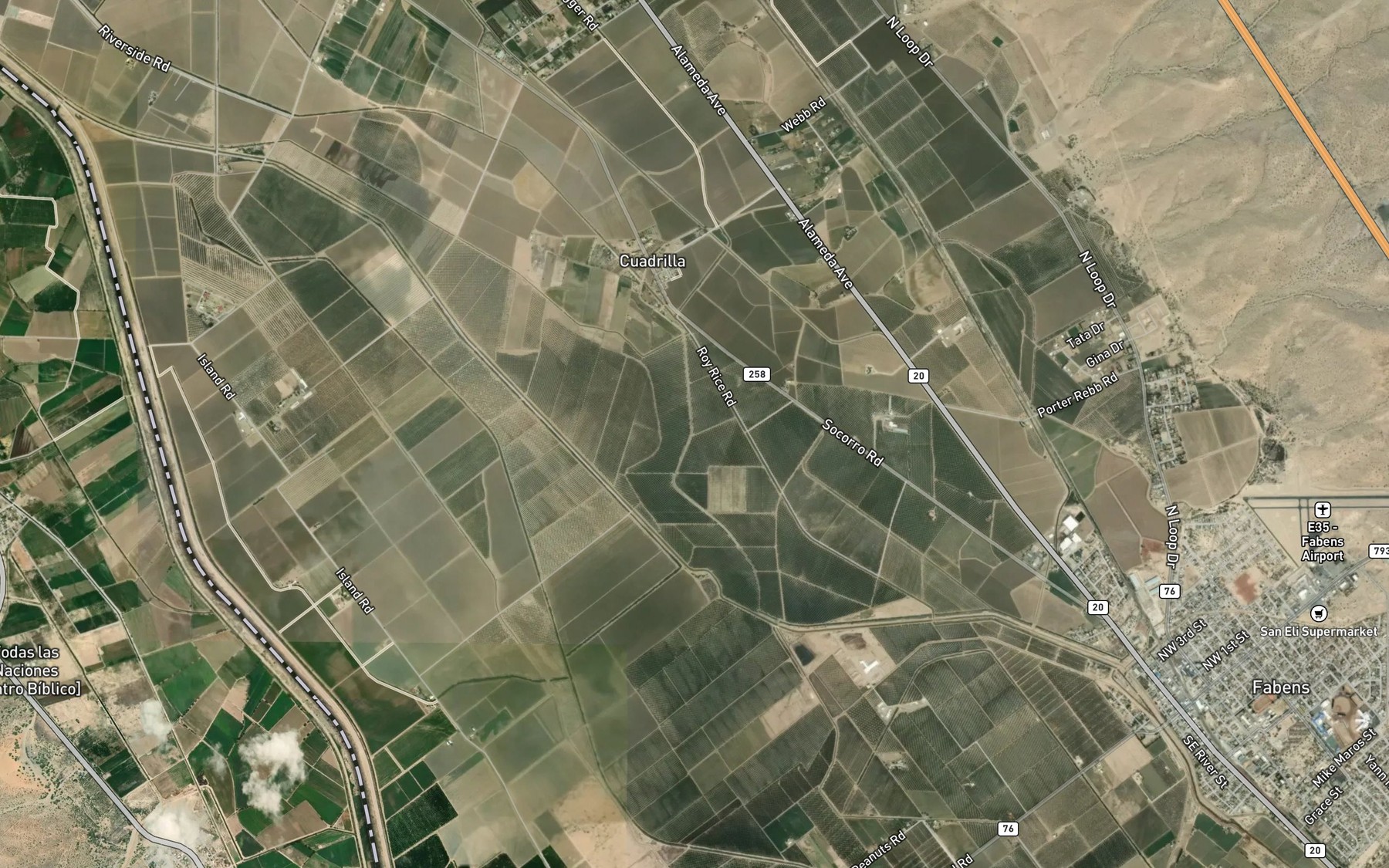 Satellite map of the Cuadrilla Lateral
