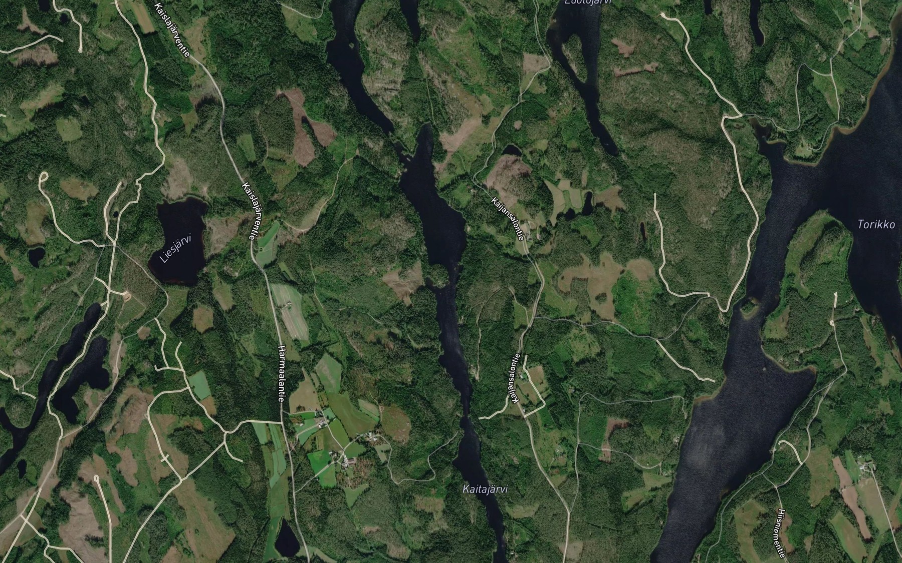 Satellite map of the Ristiniemensalmi