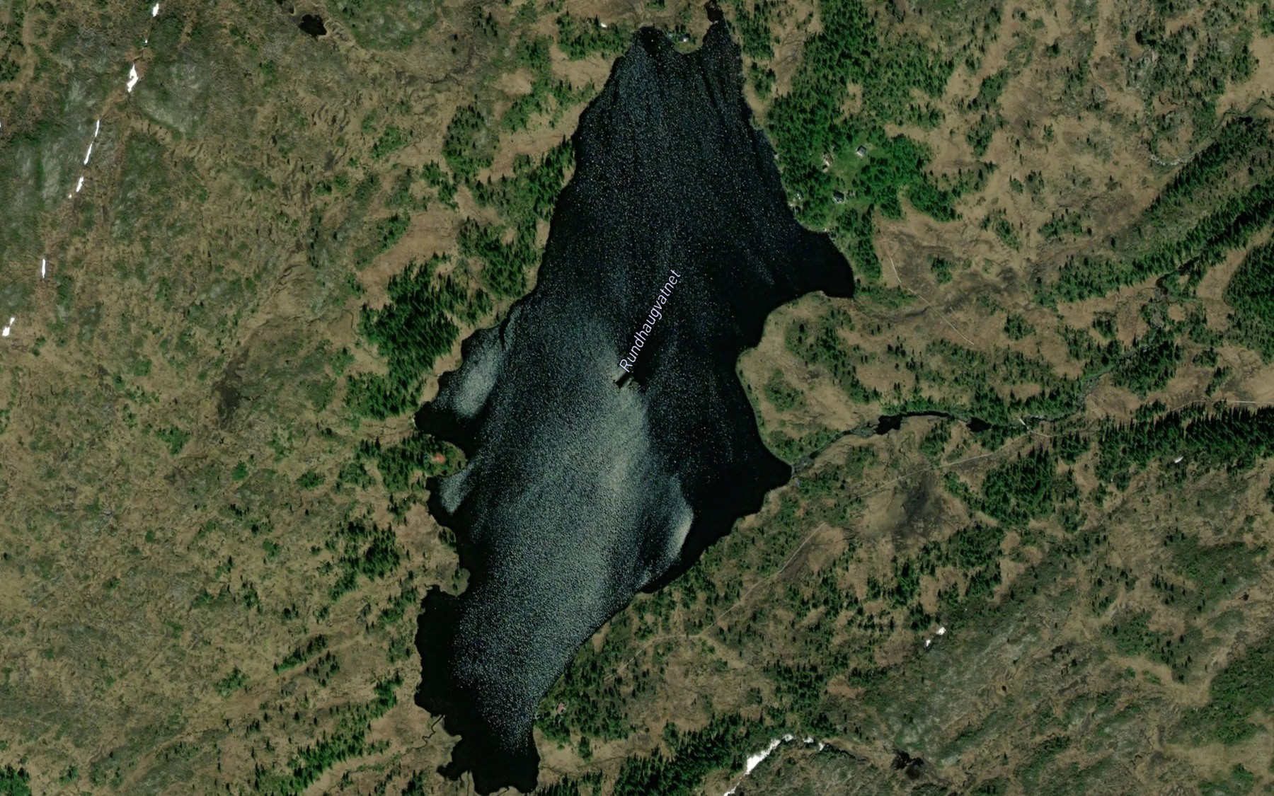 Satellite map of the Rundhaugvatnet