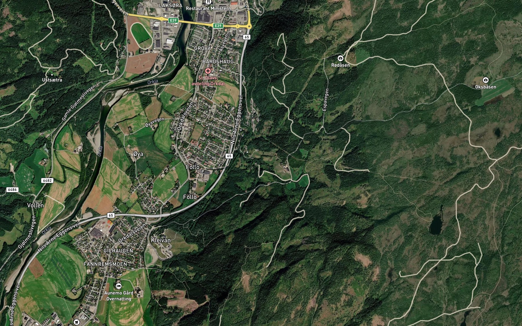 Satellite map of the Espabekken