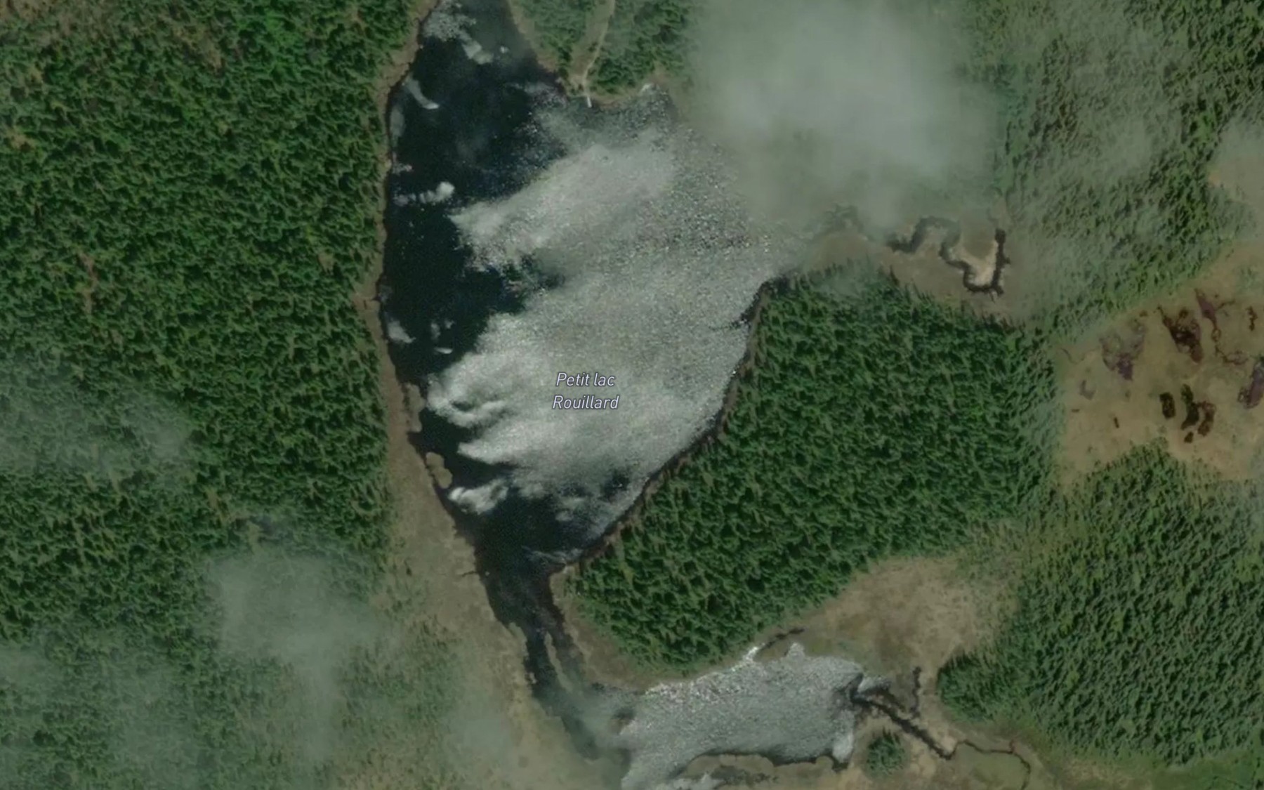 Satellite map of the Petit lac Rouillard