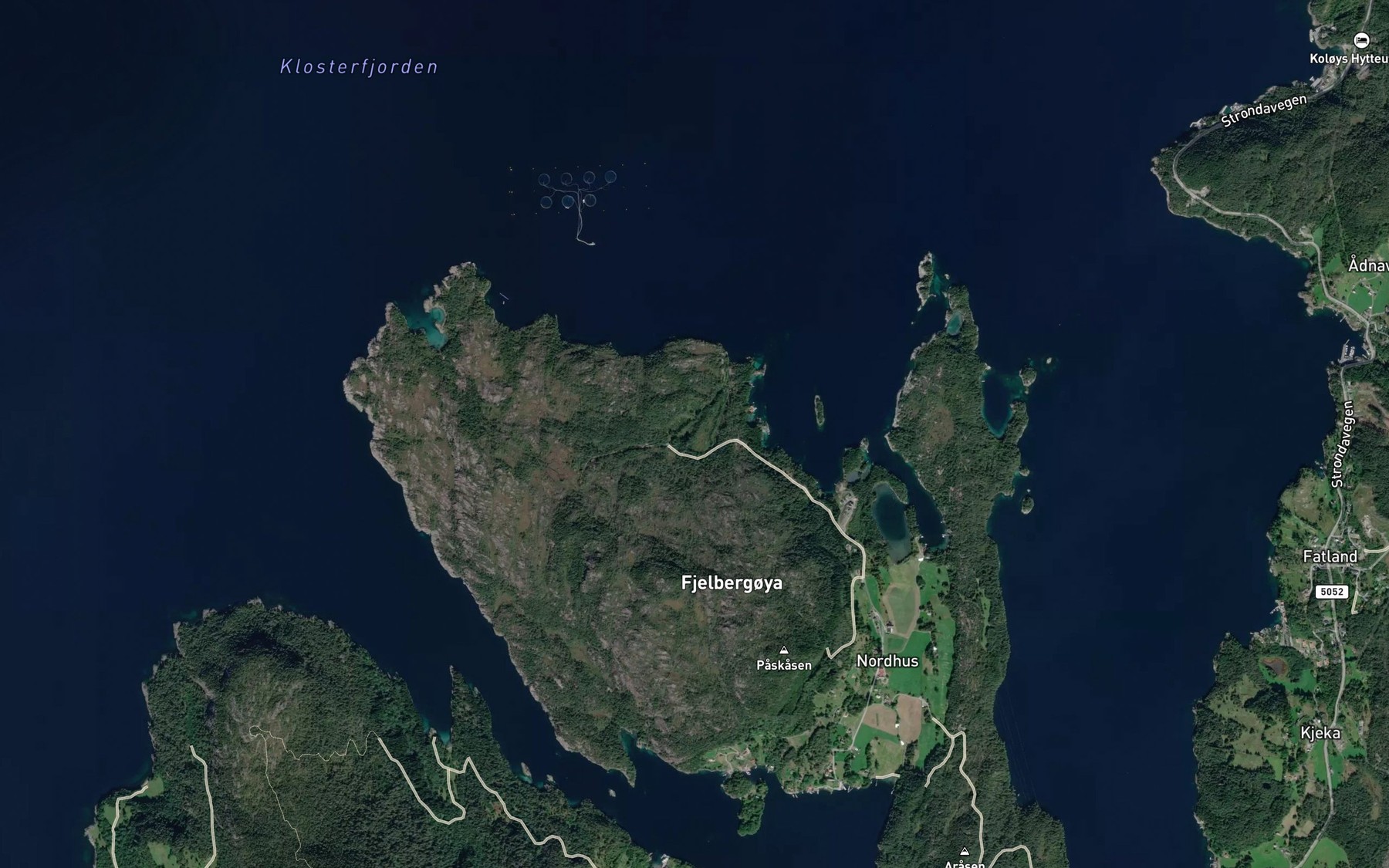 Satellite map of the Kvernabekken