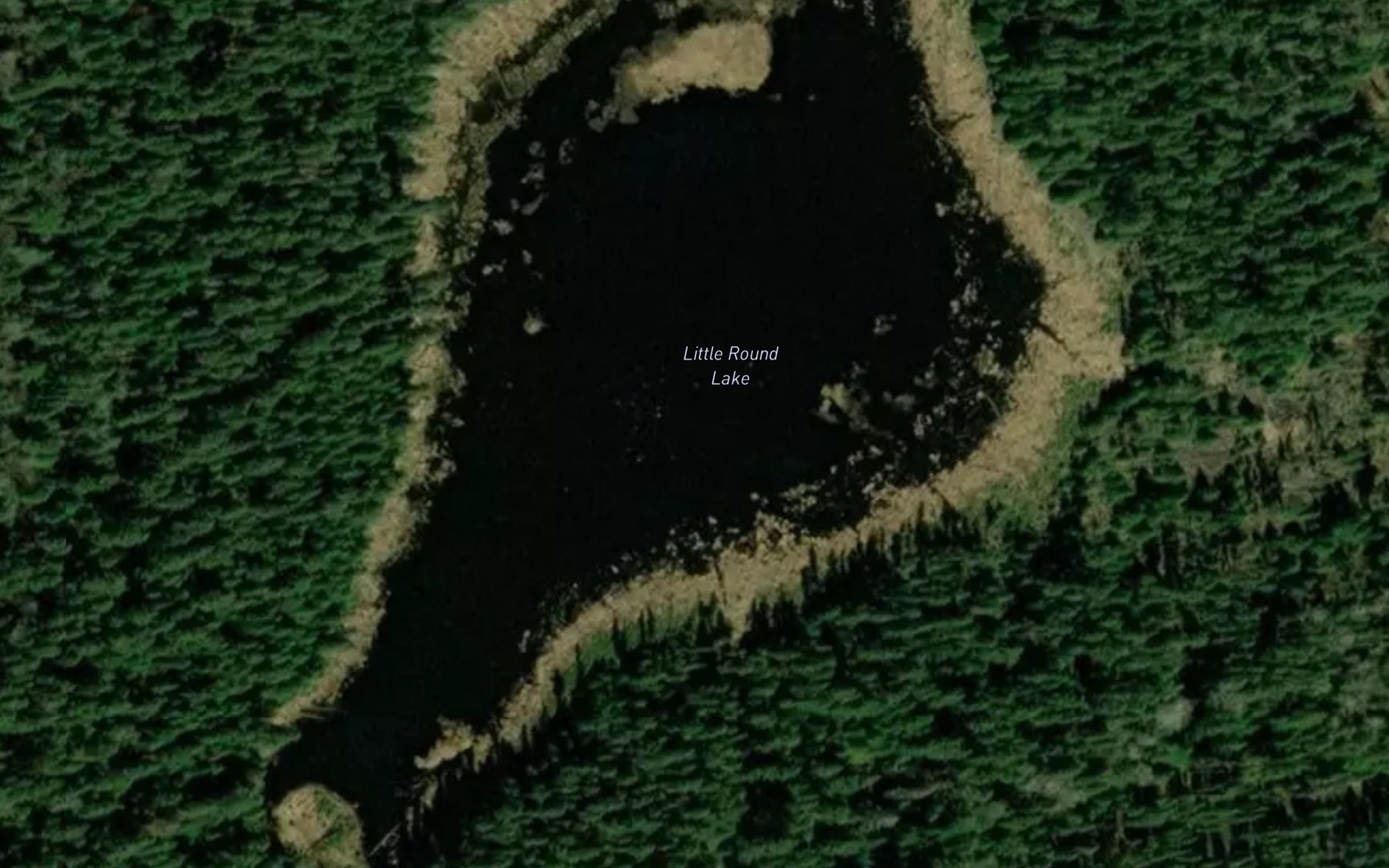 Satellite map of the Little Round Lake