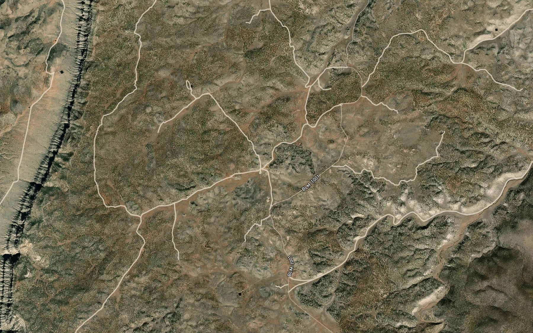 Satellite map of the J W Spendlove Reservoir