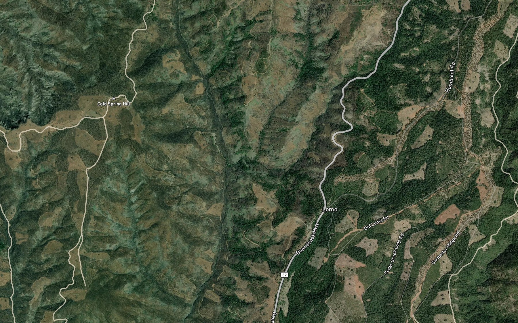 Satellite map of the Little Smoky Creek