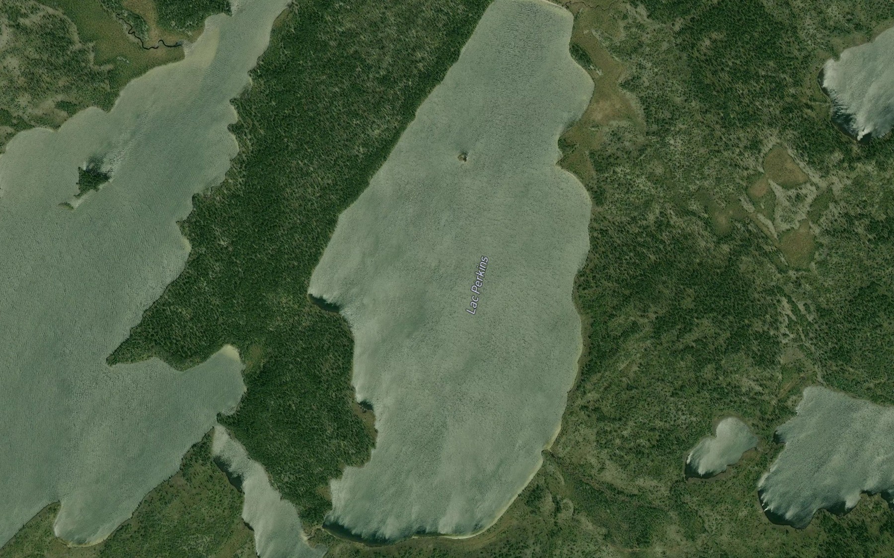 Satellite map of the Lac Perkins