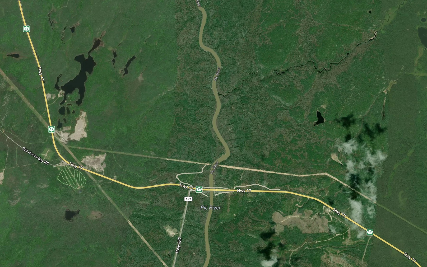 Satellite map of the Spruce Creek