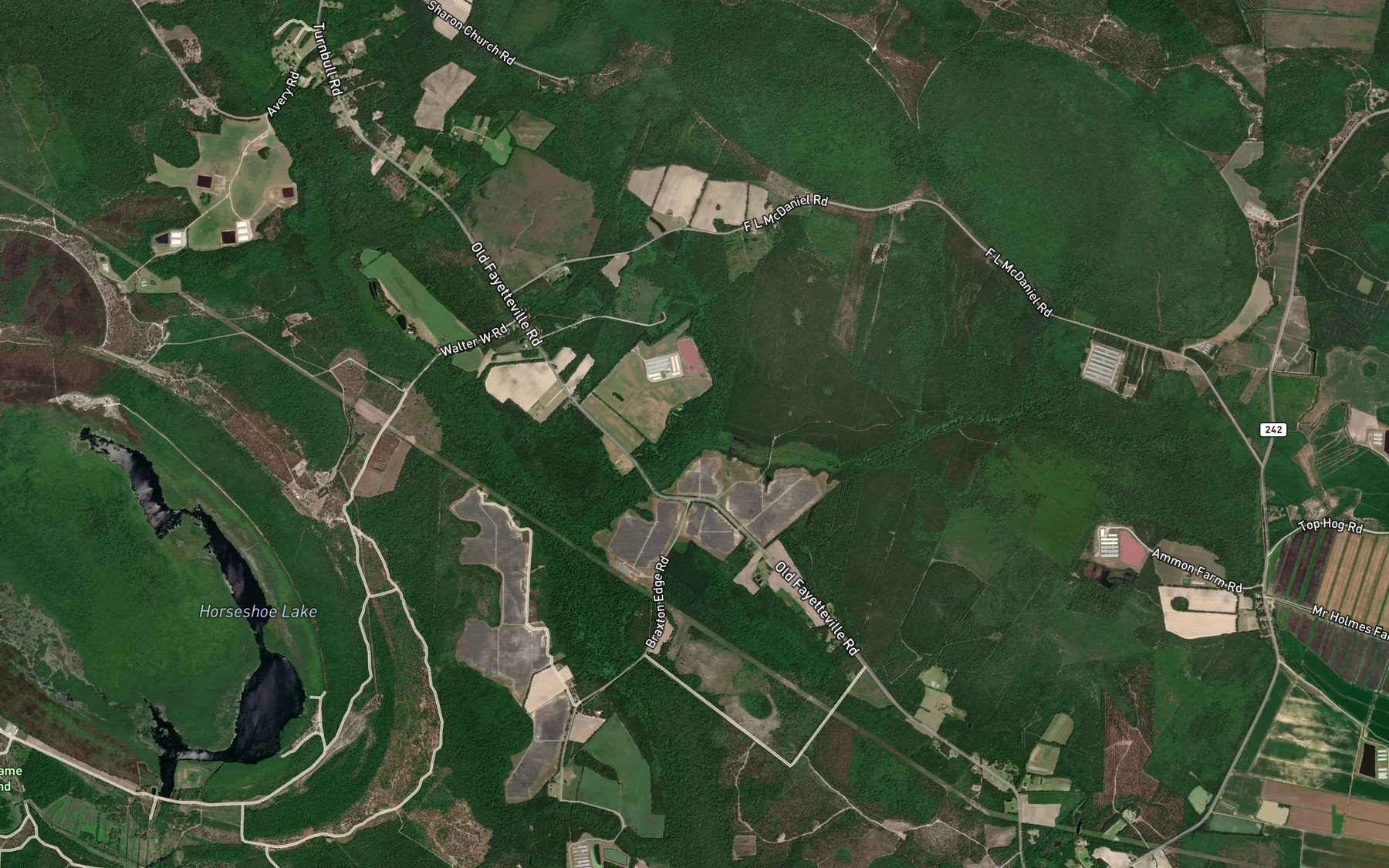 Satellite map of the Little Turnbull Creek