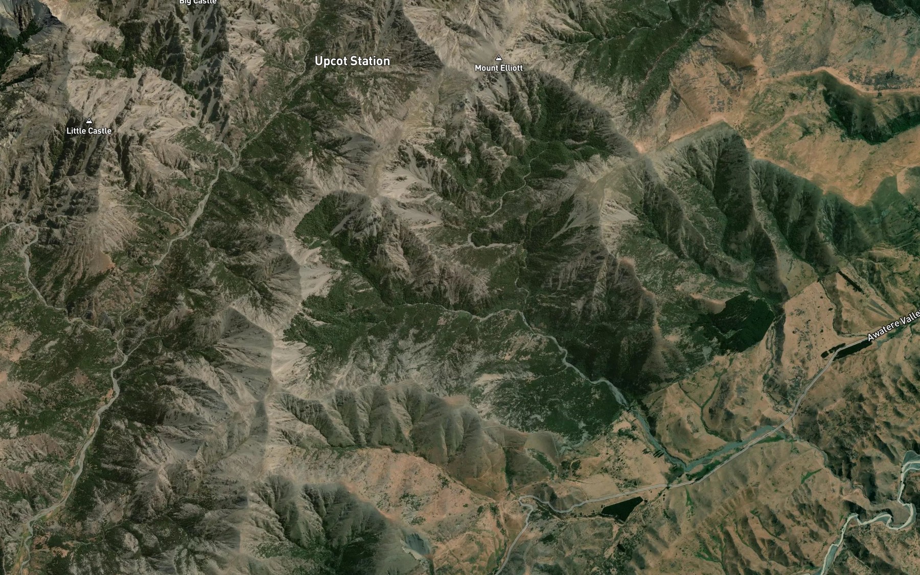 Satellite map of the Upcot Stream