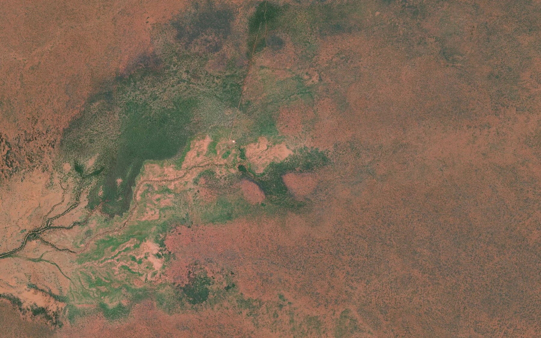 Satellite map of the Trew Creek