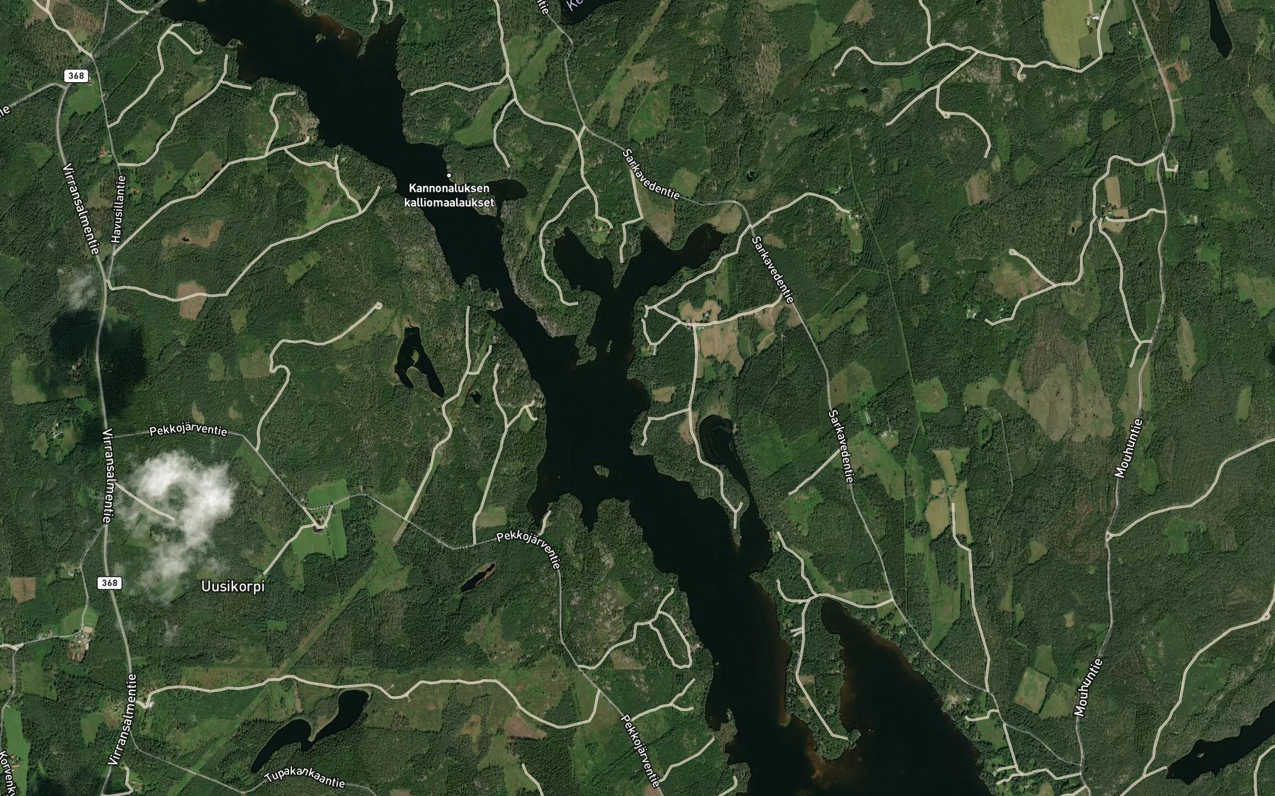 Satellite map of the Sahavanlahti