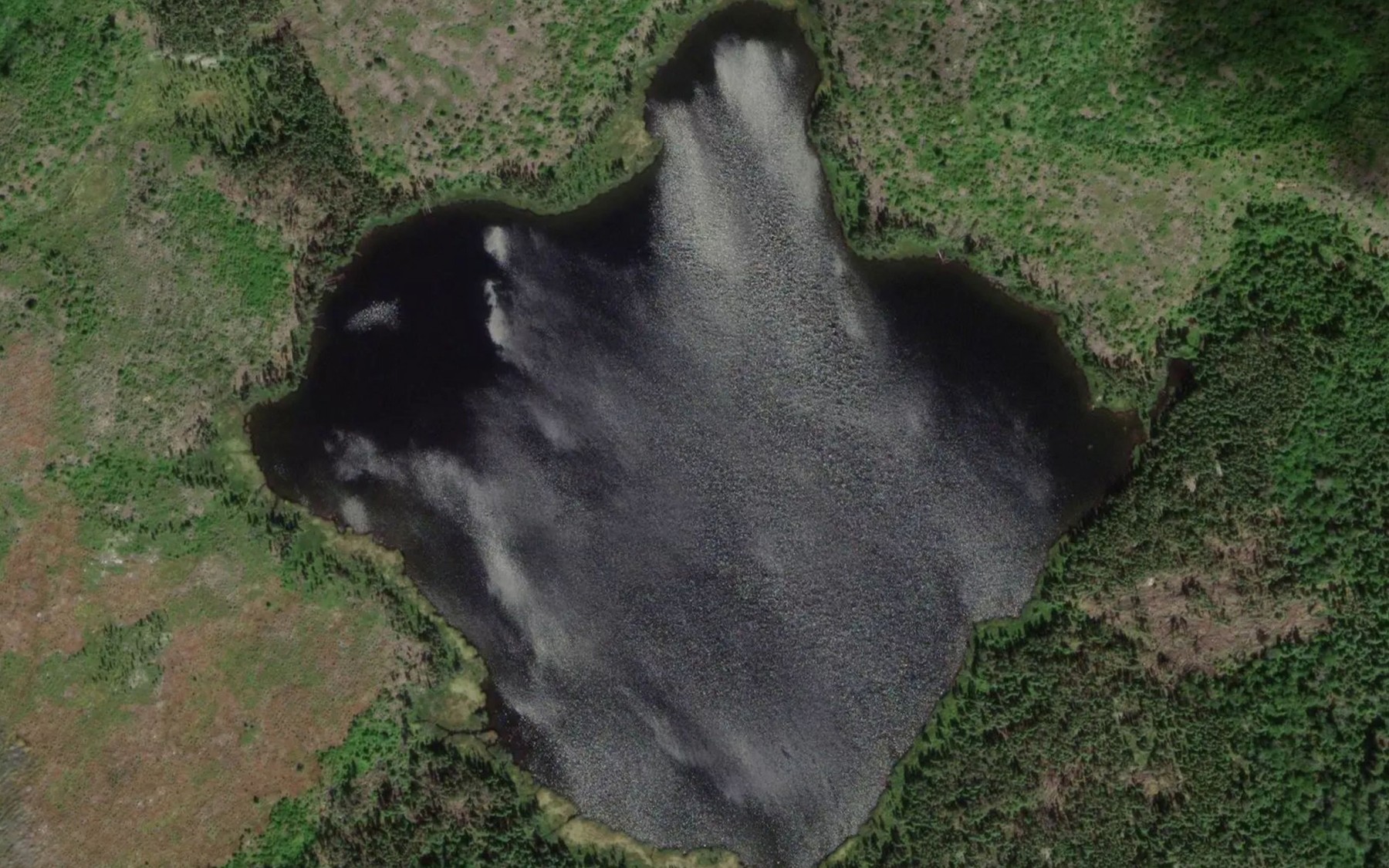 Satellite map of the Lac desGeais Bleus