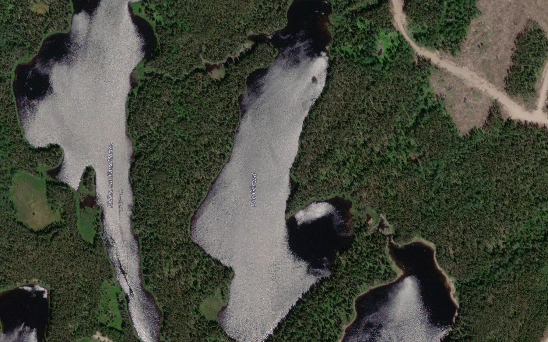 Satellite map of the Lac Bourolle