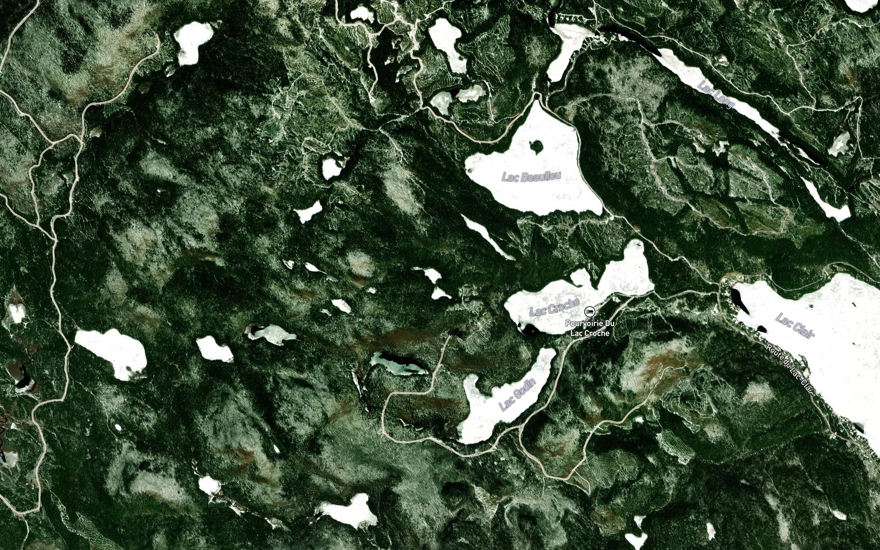 Satellite map of the Lacs Noirs