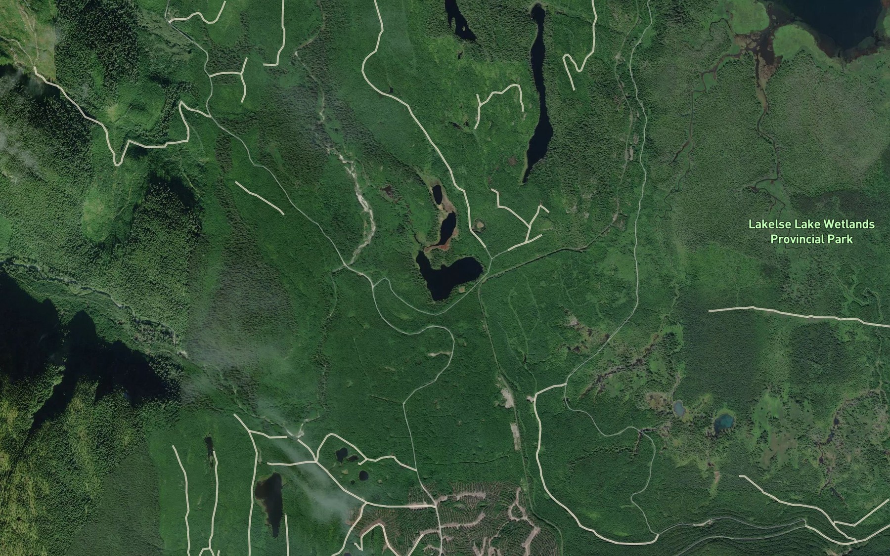 Satellite map of the End Lake