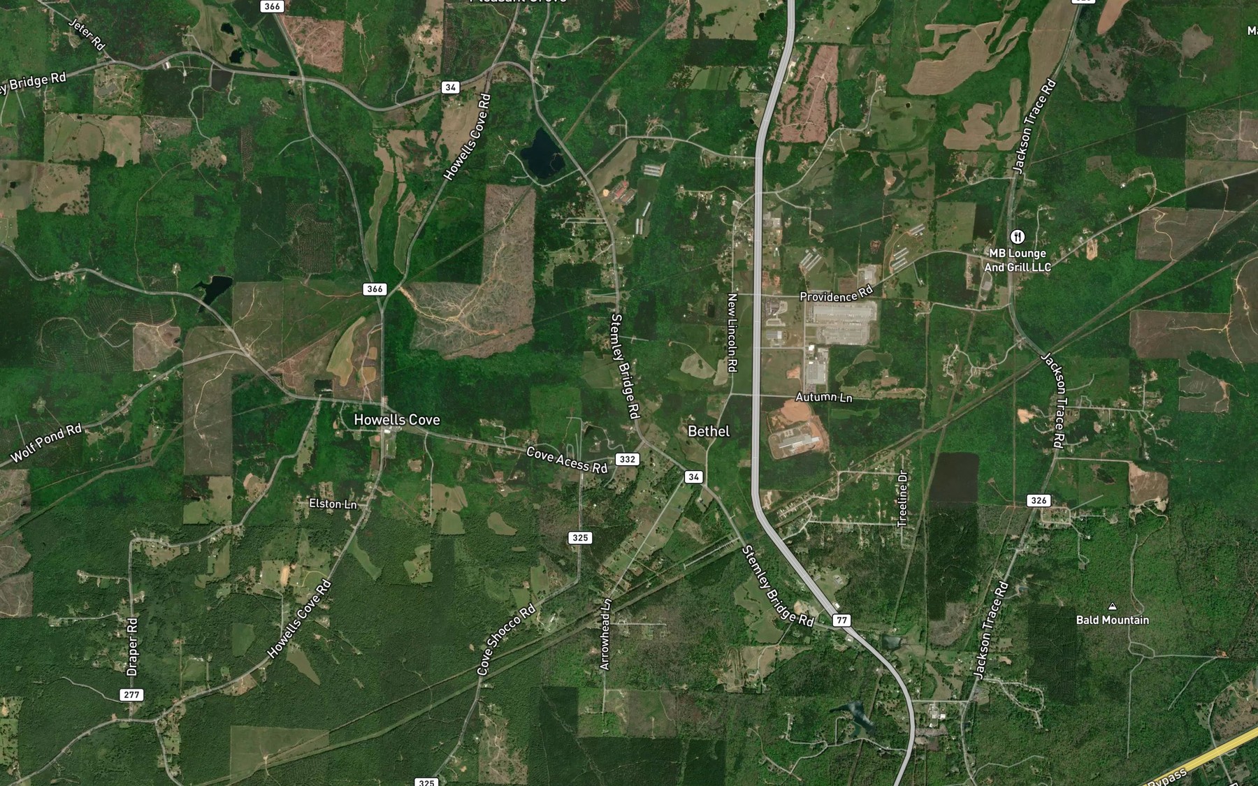 Satellite map of the Goray Spring