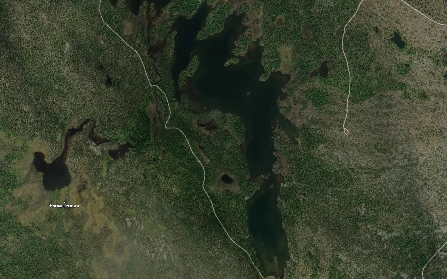Satellite map of the Halvorsjoen