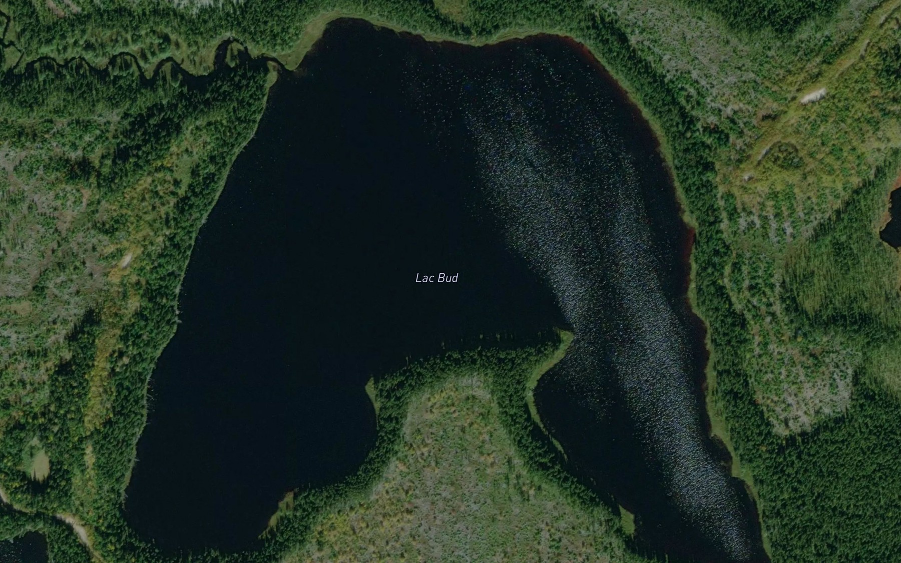 Satellite map of the Lac Bud