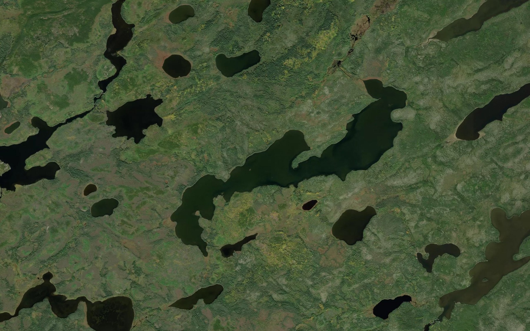 Satellite map of the Stevens Lake