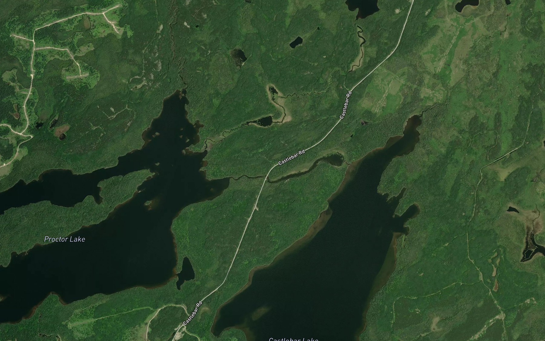 Satellite map of the Castlebar Creek