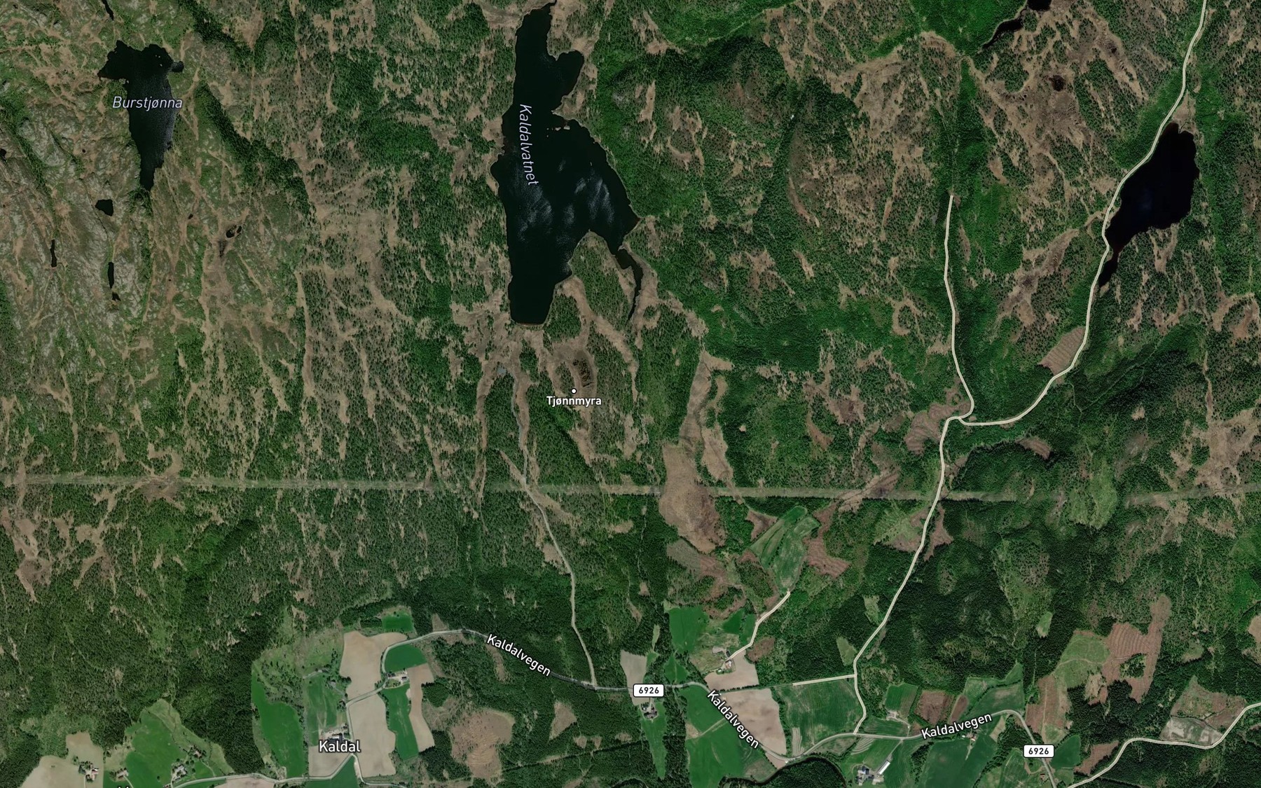 Satellite map of the Litleelva