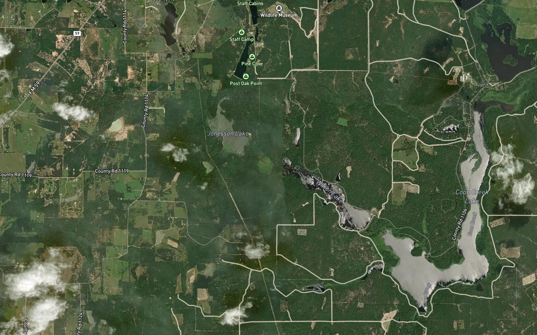 Satellite map of the Tarr Lake