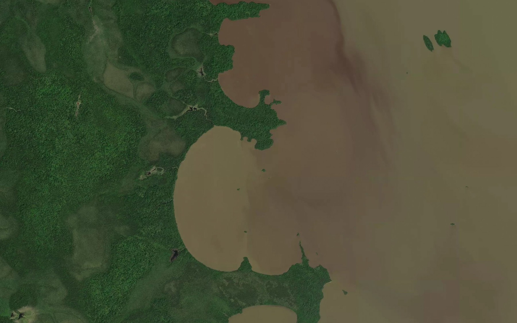 Satellite map of the Pierce Bay