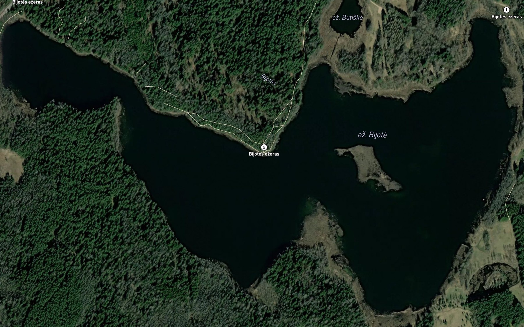 Satellite map of the Ezeras Bijote