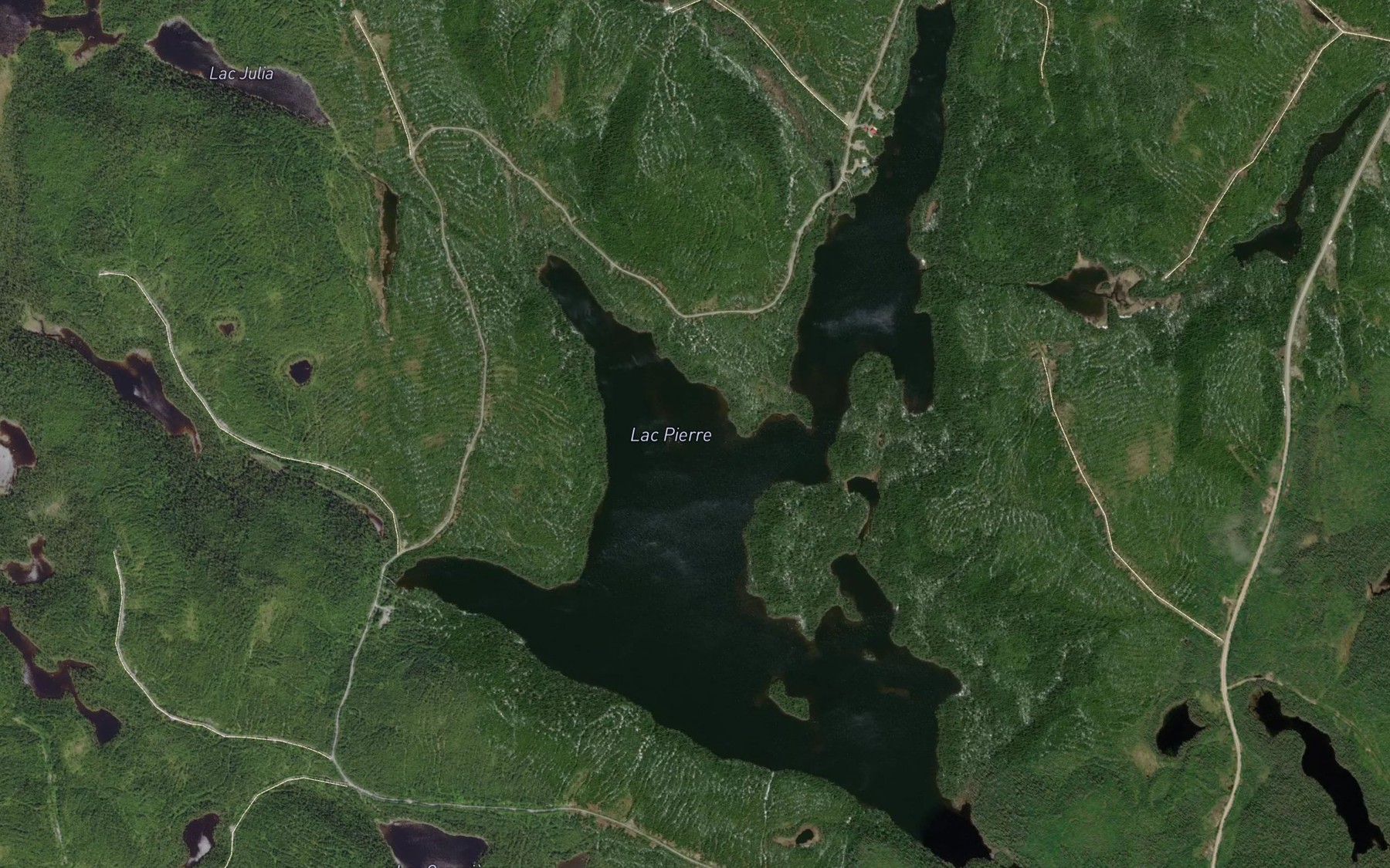 Satellite map of the Lac Pierre
