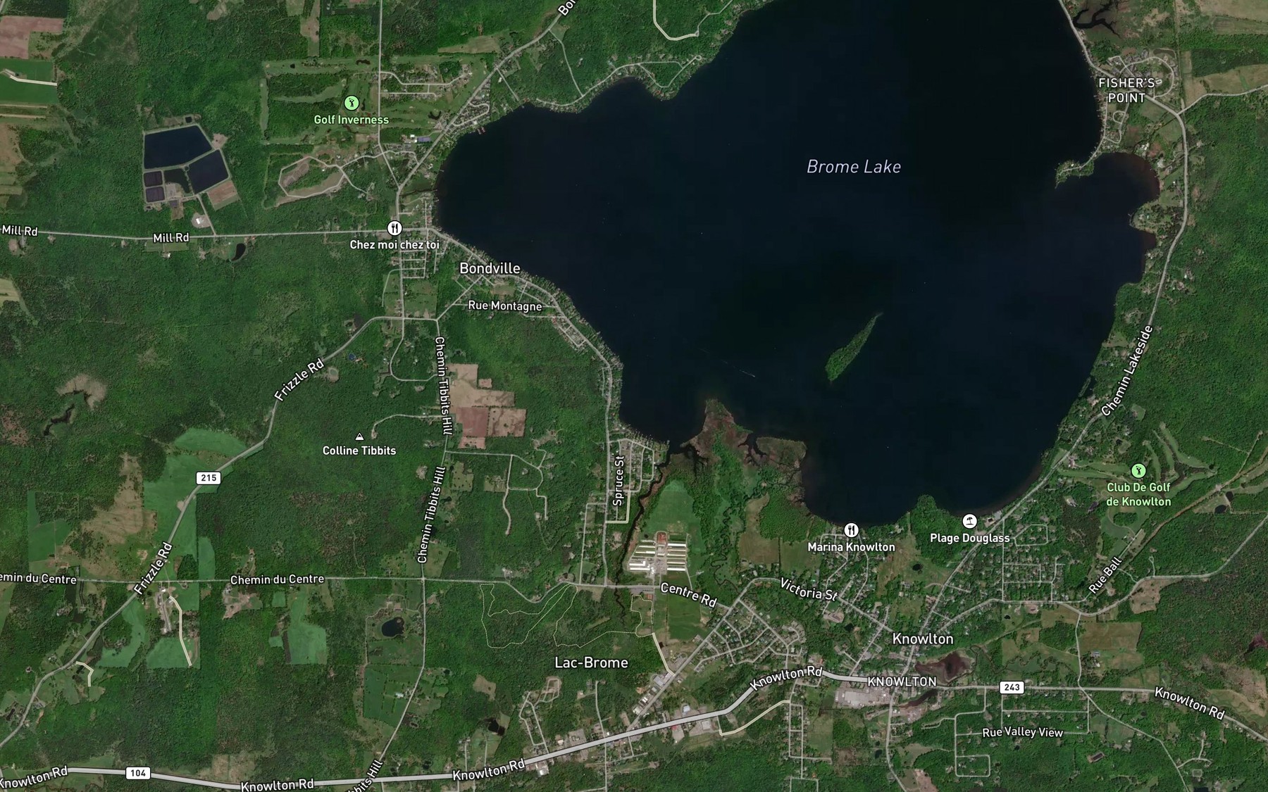 Satellite map of the Baie Elizabeth-Ann-Beach