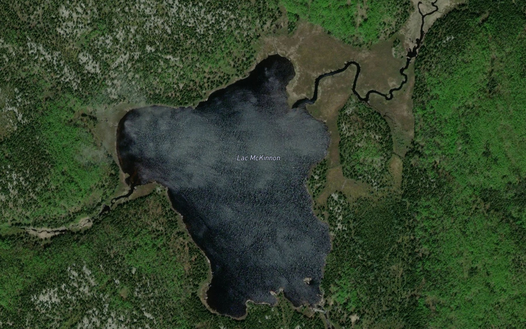 Satellite map of the Lac McKinnon