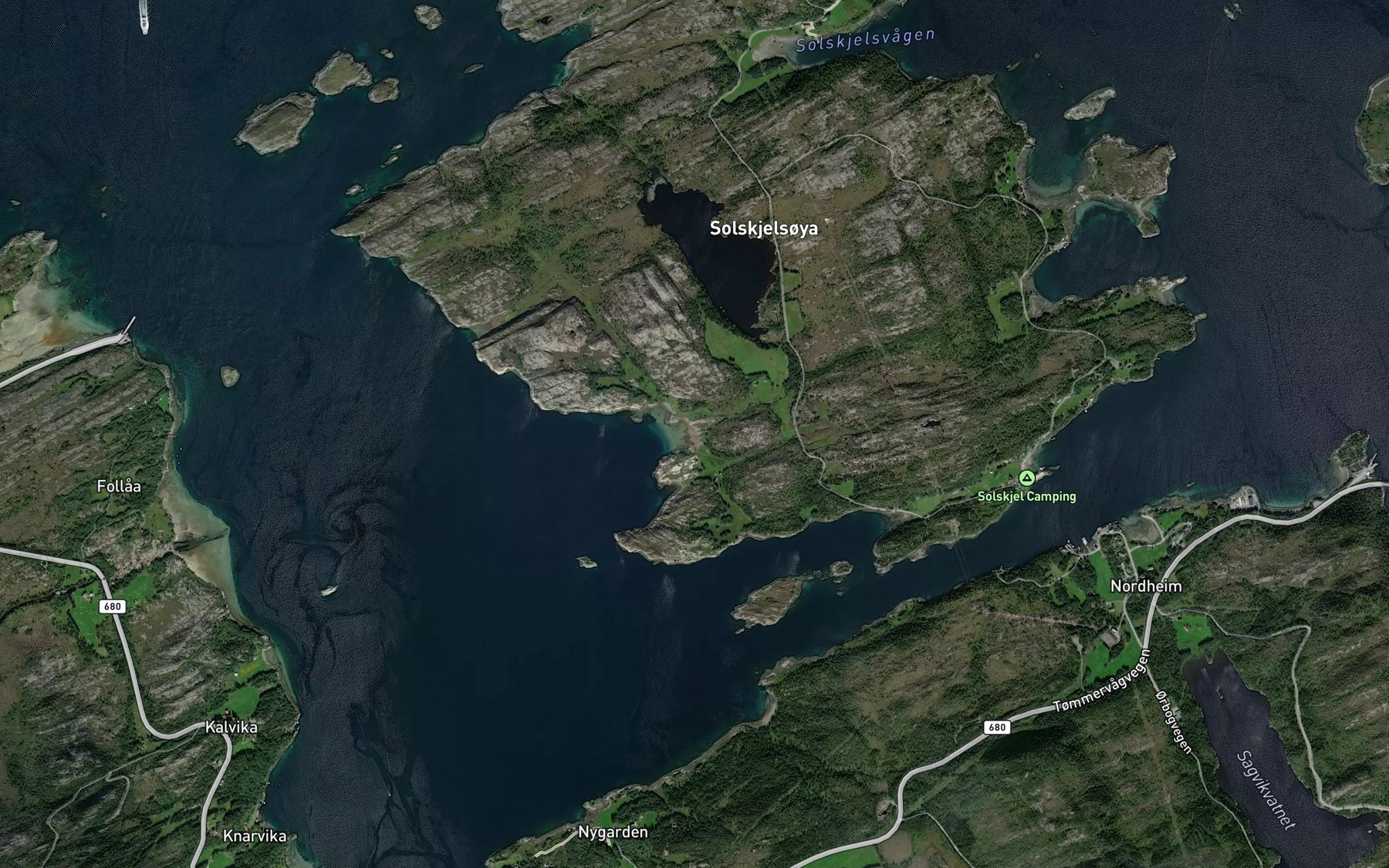 Satellite map of the Bogabukta